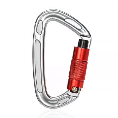 قیمت خوب Sale Aluminum Alloy Dog Carabiner Leash with Polished Silver D-Type Screwgate Design آنلاین