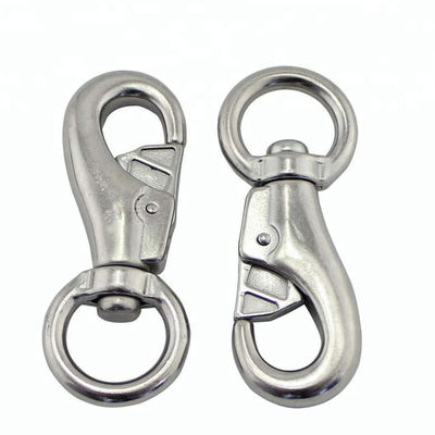 قیمت خوب صنعت سنگین فولاد ضد زنگ Bull Eye Swivel Single Snap Hook درجه دریایی آنلاین