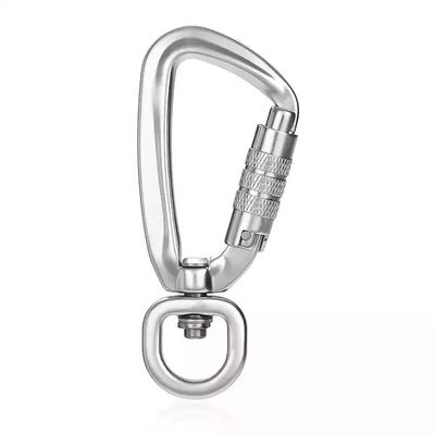 قیمت خوب 4KN Aviation Aluminum Self Swivel Rock Climbing Carabiner for Heavy Industry Snap Hook آنلاین