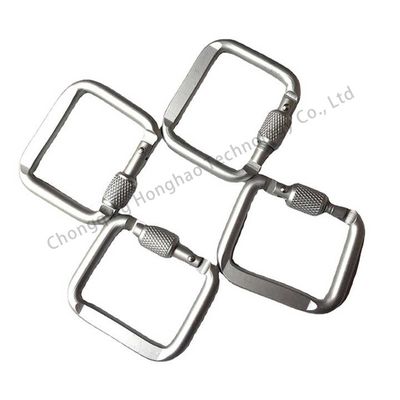قیمت خوب گیره کارابین مربعی قفل‌شونده ضروری برای تجهیزات فضای باز با پوشش الکترولیتی آنلاین