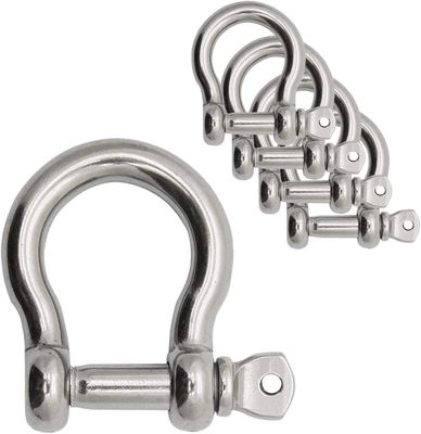 قیمت خوب 304 Stainless Steel Bow Shape Load Shackle for Chains Wirerope Lifting Polished Finish آنلاین