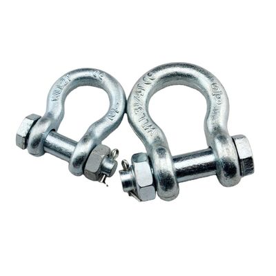 قیمت خوب Imperial Galvanized G2130 Type Carbon Steel Drop Forged Screw Pin Anchor Bow Shackle آنلاین