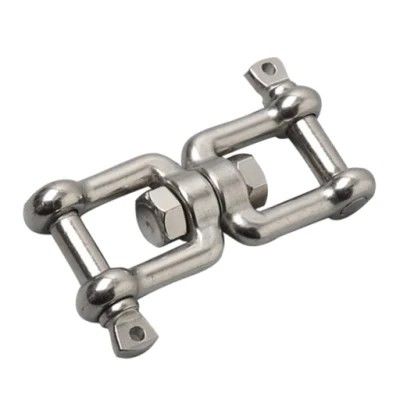 قیمت خوب Lifting And Connecting Stainless Steel Precision Casting Double Jaw Swivel Eye Hook آنلاین