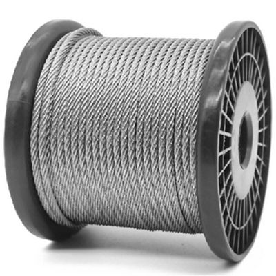 قیمت خوب طناب سیم فولادی ضد زنگ 6x19 IWRC، طناب سیم T/S 1570Mpa، 1000 متر در قرقره تخته سه لا، از پیش شکل داده شده آنلاین