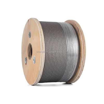 قیمت خوب Cold Heading Steel 6 X 7/6 X 19/6 X 37/6 X 12/6 X 24 Stainless Steel Wire Rope For Hoist / Crane/Marine AiSi Standard آنلاین