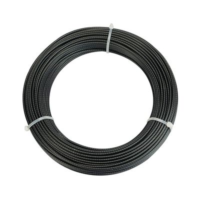 قیمت خوب PP/PE/PU/PVC/PA/Nylon 1.2-1.8mm Black Polypropylene Coated Steel Wire Rope 7x7 Tolerance ±1% With Si Content % 0.1 آنلاین