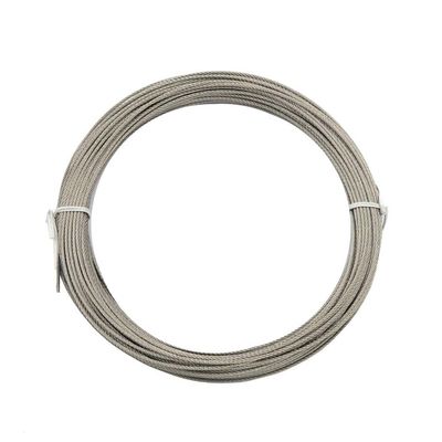 قیمت خوب 316L Steel Grade 8mm 1x19 Inox Cable / Stainless Steel 304 316 Wire Rope for Tough Environments آنلاین