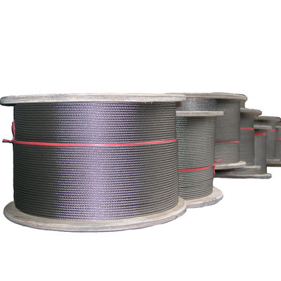 قیمت خوب 300 سری 6x7 FC کابل های فولادی ضد زنگ Aisi304 Aisi316 سیم فولادی ضد زنگ 3mm 4mm 5mm طول 1000m / ریل یا سفارشی آنلاین