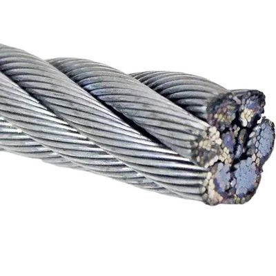 قیمت خوب 1'' 7/8'' Non-Alloy Galvanized Steel Core Wire Rope 6x26 IWRC/6*26 Compacted Swaged for Construction Projects آنلاین