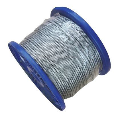 قیمت خوب 45 /60 /70 High Carbon Steel Galvanized Aircraft Wire Rope 1/8