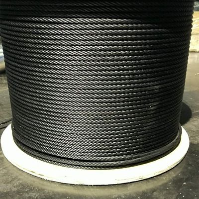 قیمت خوب کابل فولادی بدون آلیاژ 1/4 اینچ سیم 7x19 صحنه و فیلم سیم سیم سیاه پودر پوشانده گالوانیزه کابل هواپیما آنلاین