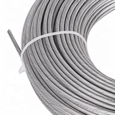 قیمت خوب طناب های فولادی ضد زنگ 6x19 1570Mpa 7mm جلا داده شده استاندارد AiSi بسته بندی 1000 متر در قرقره چوبی آنلاین