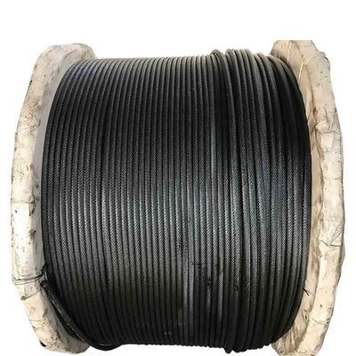 قیمت خوب طناب سیم فولادی 26 میلی متری 6x37 FC بدون گالوانیزه با ساختار روغن سیاه، فولاد سردکاری ویژه 26 میلی متری آنلاین