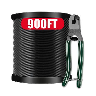 قیمت خوب تحمل دیگر 7x7 304 1/16 فولاد ضد زنگ سیم پوششی سیاه وینیل برای تعلیق تار نور آنلاین