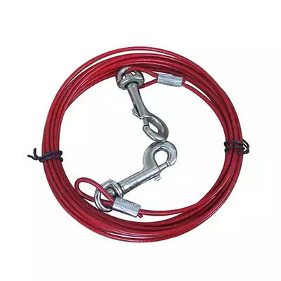 قیمت خوب طناب فولادی سیمی گالوانیزه روکش دار PVC 7x19 برای قلاده سگ از جنس فولاد برش آزاد ویژه آنلاین