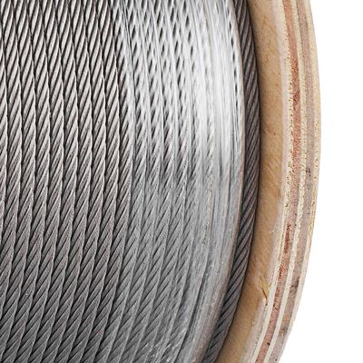 قیمت خوب طول 100 متر/328 فوت، هسته ایستاده 7x7، فولاد کربن درجه یک بدون روکش، کابل سیم فولادی 1/16، کابل سیم فولادی ضد زنگ 304 برای هواپیما آنلاین
