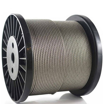 قیمت خوب 6x19 IWRC طناب سیم فولادی ساختمانی گالوانیزه کابل 1/8 اینچ 500 فوت روی قرقره های پلاستیکی با استاندارد AiSi آنلاین