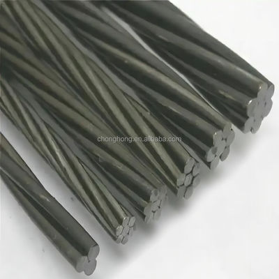 قیمت خوب وزن کویل 2.5-3.5 تن 1x7 PC رشته 12.7mm کم آرامش بدون اتصال ASTMA416 رشته سیم فولادی برای بتن پس از تنش آنلاین