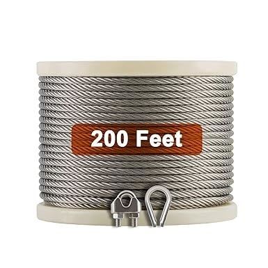 قیمت خوب 304 فولاد ضد زنگ گالوانیزه 7X19 6mm کابل هواپیمایی گالوانیزه برای استفاده از حصار آنلاین