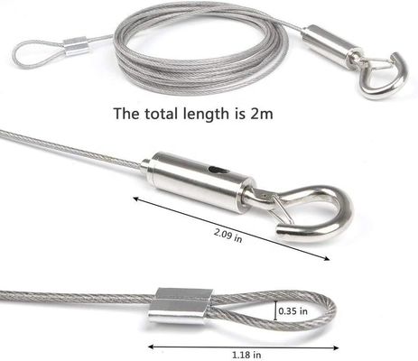 قیمت خوب کابل سیم بکسل هواپیمایی گالوانیزه 5/32 7x19 غیر آلیاژی قرقره 500 فوتی برای بالابری آنلاین