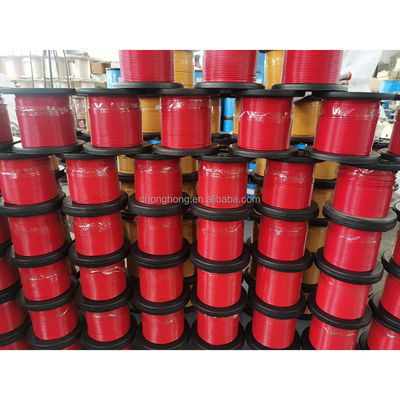 قیمت خوب طناب فولاد گالوانیزه PVC پوشانده 7x7 / 7x19 کابل های هواپیما پوشانده وینیل 1/8 