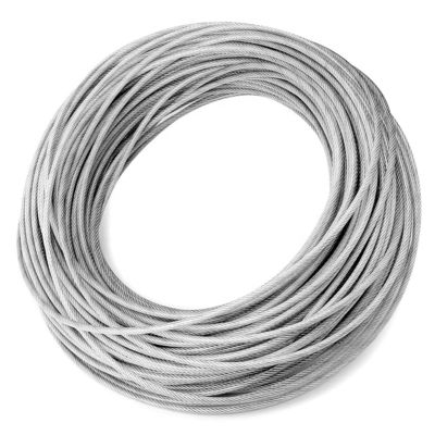 قیمت خوب کابل روکش دار وینیل رنگی قرمز زرد سبز آبی سفید غیر آلیاژی 1/8 اینچ-3/16 اینچ طناب فولادی کابل فولادی 7x7 روکش PVC آنلاین