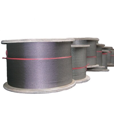 قیمت خوب سیم فولاد ضد زنگ سیم بی سیم با مواد AISI304 304L 316 316L و 6 x 7 FC / IWS ساخت در 1/16 