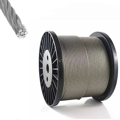 قیمت خوب 1000ft طول قدرت بالا 304 316 فولاد ضد زنگ سیم طناب فولاد کابل درجه کارتون فولاد آنلاین