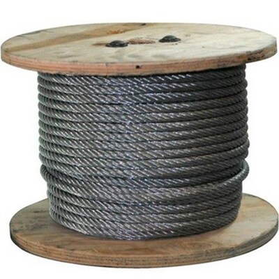 قیمت خوب سیم بکسل هواپیمایی گالوانیزه 7x7 ساختار 5/64 اینچ قطر 1000 فوت طول آنلاین