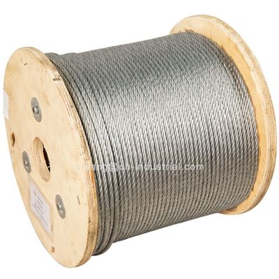 قیمت خوب طناب سیم 7x19 3/32 اینچ کابل فولادی گالوانیزه MIL-DTL-83420 برای خدمات پردازش هواپیما، پردازش ساخت و ساز آنلاین