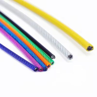 قیمت خوب 7*7 ساخت و ساز PVC پوشش گالوانیزه سیم فولاد 3.0mm کربن بالا رنگارنگ با دیگر خدمات پردازش آنلاین