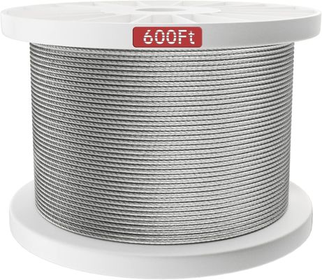 قیمت خوب فولاد ضد زنگ 3/16 7x7 طناب هواپیما برای کیت کابلی که در حال نصب است آنلاین
