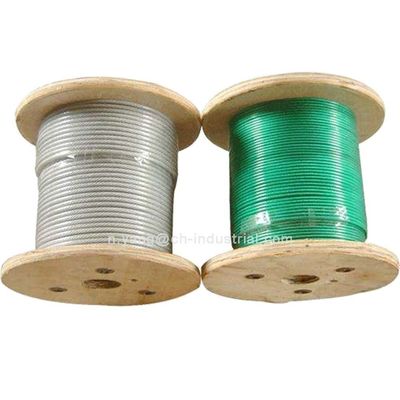 قیمت خوب طناب فولادی روکش دار PVC 5/32 اینچ تا 7/16 اینچ، کابل سیم فولادی، کابل های هواپیمایی روکش دار وینیل، طناب سیمی 7x7 / 7x19 با در نظر گرفتن آنلاین