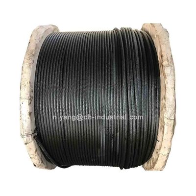 قیمت خوب کابل فولادی با روکش پودری سیاه 1/16 اینچی استاندارد ASTM برای صحنه و فیلم‌ها، کابل هواپیمای سیم فولادی گالوانیزه 7x7 آنلاین