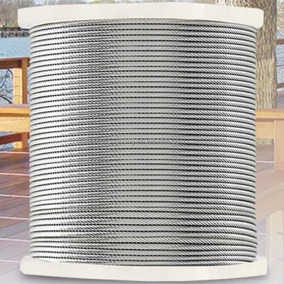 قیمت خوب Erosion Resistant T316 3 16 Aircraft Cable 1000FT SS 1x19 7x7 7x19 Rainproof آنلاین