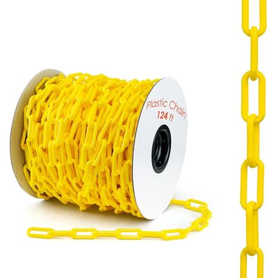 قیمت خوب Plastic Link Chain Warning Chain Yellow Plastic Barrier Chain Safety Chain آنلاین