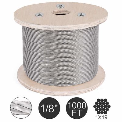 قیمت خوب T316 Stainless Steel Rope 1000fts 3/16