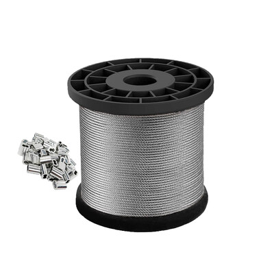 قیمت خوب سیم بکسل فولاد ضد زنگ 3/16 اینچی نوع 316 با ساختار 1x19 برای کیت‌های نرده عرشه آنلاین