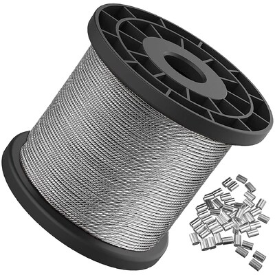 قیمت خوب کابل فولاد گالوانیزه ساختمانی 7x7 3/64 