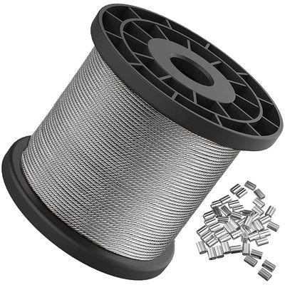 قیمت خوب 7x7 Steel Wire Rope Non Alloy Galvanized Steel Cable 3/64