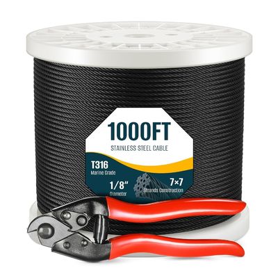 قیمت خوب Standard 7x19 1x19 10mm Wire Rope 304 Stainless Steel For Balustrade Deck Rails آنلاین