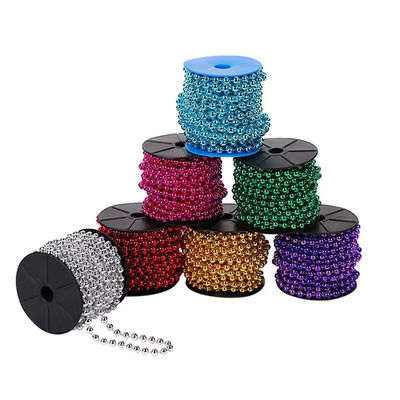 قیمت خوب 2.4mm Customized Colors Plastic Ball Chain Silver Ball Chain White Gold Ball Chain With Customization Length And OEM آنلاین