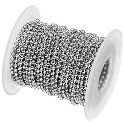 قیمت خوب High Quality 2.4mm Metal Ball Chain Stainless Steel Ball Chain Dog Tag Chain آنلاین