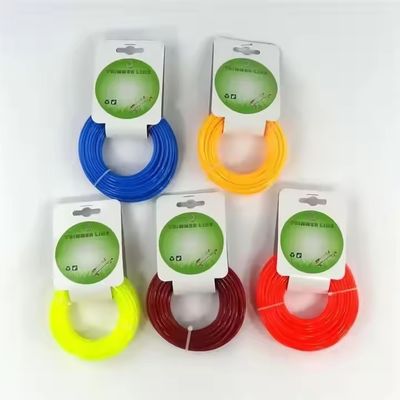 قیمت خوب خط برش نایلونی نارنجی گرد برای دستگاه‌های علف‌زن، رشته علف‌زن نایلونی 15 متری با سر کارتی آنلاین