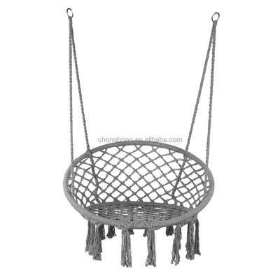 قیمت خوب Hand Woven Macrame Cotton Rope Swing Chair Boho Hammock Hanging Chair Camping Hammock آنلاین