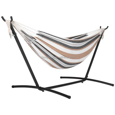قیمت خوب Double Hammock Two Person Hammock Chair with Steel Stand/Space Saving Steel Stand Hammock آنلاین