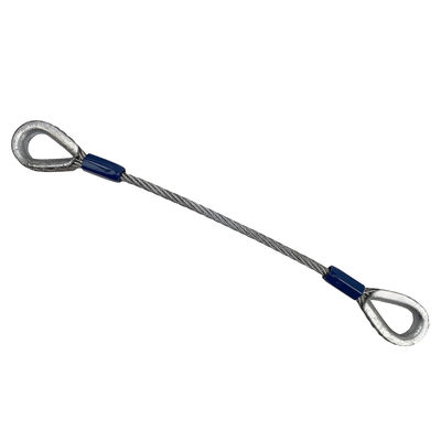 قیمت خوب طناب سیم فولاد گالوانیزه با حلقه های پایان آنلاین