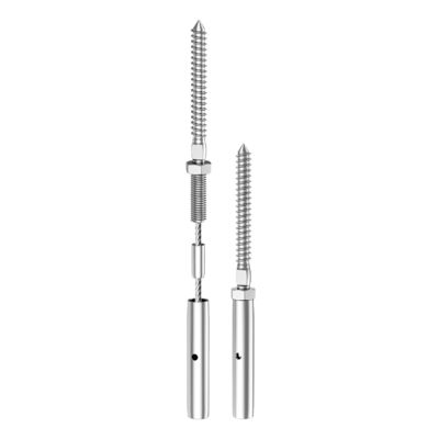 قیمت خوب T316 Stainless Steel Cable Railing Hardware with Waterproof Rust-proof Swage Lag Screws Suitable for 3/16-inch Cables آنلاین