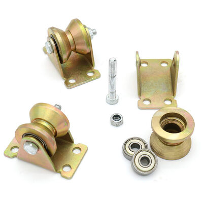 قیمت خوب با کیفیت بالا دروازه کشویی با V-Groove دروازه گاراژ نایلون چرخ آنلاین