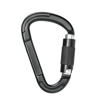 قیمت خوب کارخانه عمده فروشی قفل اتوماتیک 25kN آلومینیوم آلیاژ D-شکل Snap Hook Carabiner برای صعود آنلاین